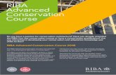RIBA Advanced Conservation