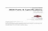 3020 Parts & Specifications