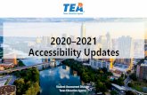 2020–2021 Accessibility Updates - Texas Education Agency