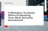 5 Mistakes to Avoid When Evaluating Your Next Security ...