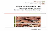 West Pilbara Iron Ore Project Mine Areas Seasonal Fauna Survey