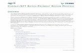 CHEQUE/EFT BATCH PAYMENT REVIEW PROCESS
