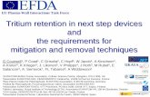 Tritium retention in next step devices and the ...