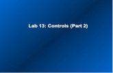 Lab 13: Controls (Part 2)