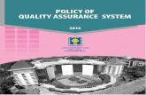 QUALITY ASSURANCE SYSTEM POLICY