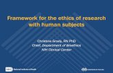 Framework for the Ethics of Research with Human Subjects ...