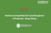 Machine Learning Model Life Cycle Management In Production ...