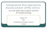 Integrated Pre-operative Assessment (IPA) Clinic