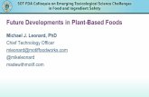 Future Developments in Plant-Based Foods
