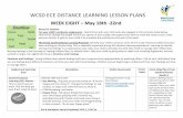 WCSD ECE DISTANCE LEARNING LESSON PLANS