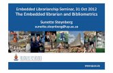 Embedded librarian seminar Bibliometric