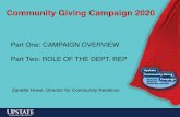 Community Giving Campaign 2020 Rep Training