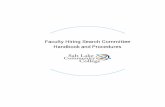 Faculty Hiring Search Committee Handbook and Procedures