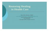Restoring Healing in Health Care