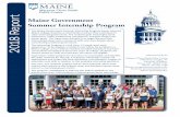 Maine Government 2018 Report Summer Internship Program