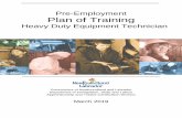 Pre-Employment Plan of Training