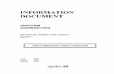 Information Document - Uniform Examination