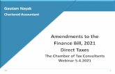 Amendments to the Finance Bill, 2021 Direct Taxes