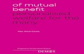 benefitof mutual Conservatism Project at Demos. welfare ...