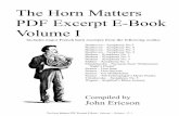 The Horn Matters PDF Excerpt E-Book Volume I