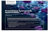 Promotional Sponsorship Opportunities - PRIMO