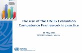 The use of the UNEG Evaluation Competency Framework in ...