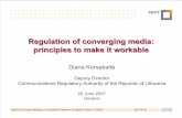 Regulation of converging media: principles to make it workable