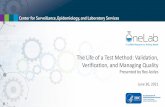 The Life of Test Method: Validation, Verification, and ...