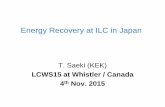 Energy Recovery at ILC in Japan