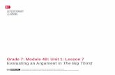 Grade 7: Module 4B: Unit 1: Lesson 7 Evaluating an ...