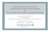 Specialty Care Access in the Community Health Center ...