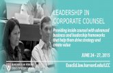 LEADERSHIP IN CORPORATE COUNSEL