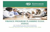 FINANCE PROGRAM PLANNING GUIDE 2020/21