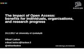 The impact of Open Access: benefits for individuals ...
