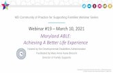 Maryland ABLE: Achieving A Better Life Experience