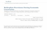Boilerplate Provisions During Economic Uncertainty