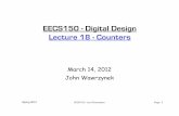 EECS150 - Digital Design Lecture 18 - Counters