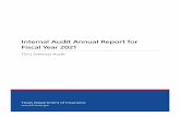 Internal Audit Annual Report for Fiscal Year 2021