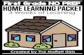 First Grade NO PREP HOME LEARNING PACKET