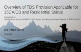 Overview of TDS Provision Applicable for 15CA/CB and ...