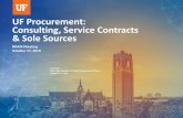 UF Procurement: Consulting, Service Contracts & Sole Sources