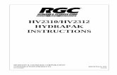 HV2310/HV2312 HYDRAPAK INSTRUCTIONS