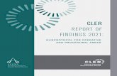REPORT OF FINDINGS 2021 - ACGME Home