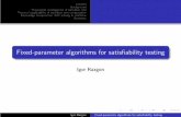 Fixed-parameter algorithms for satisfiability testing