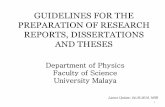 GUIDELINES FOR THE PREPARATION OF RESEARCH REPORTS ...