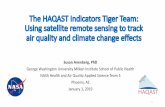 The HAQAST Indicators Tiger Team: Using satellite remote ...