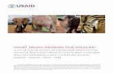 WHAT DRIVES DEMAND FOR WILDLIFE?