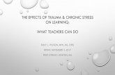 THE EFFECTS OF TRAUMA & CHRONIC STRESS ON LEARNING: …