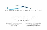 SYLLABUS OF FLIGHT TRAINING ISSUE 7 – OCTOBER 2014 © RA ...