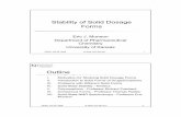 Stability of Solid Dosage Forms - KU ScholarWorks